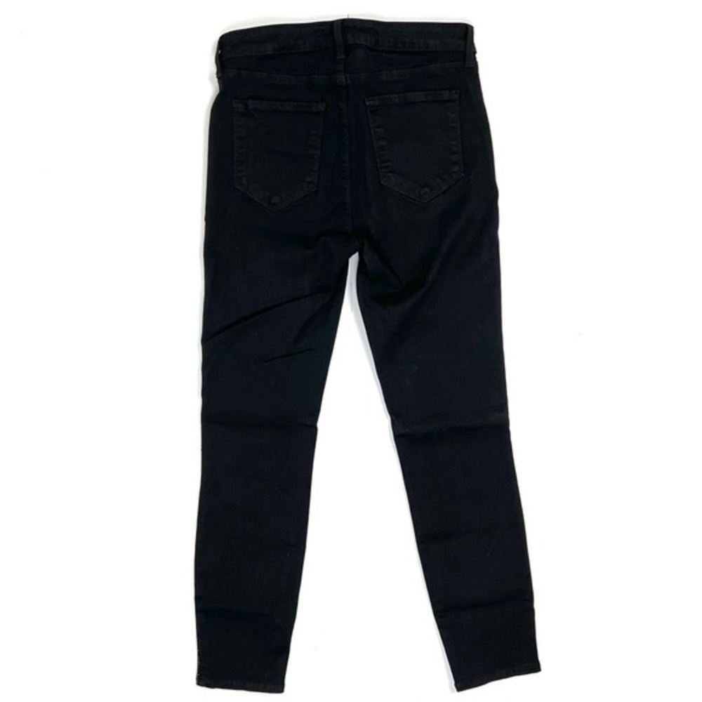 L’AGENCE Margot Crystal Tux Stripe Skinny Jeans in Noir - sz 30 - Picture 8 of 11